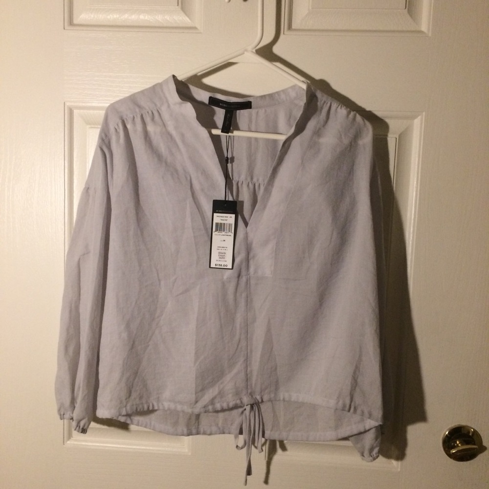 New BCBG size M “haltie” light pearl colored top